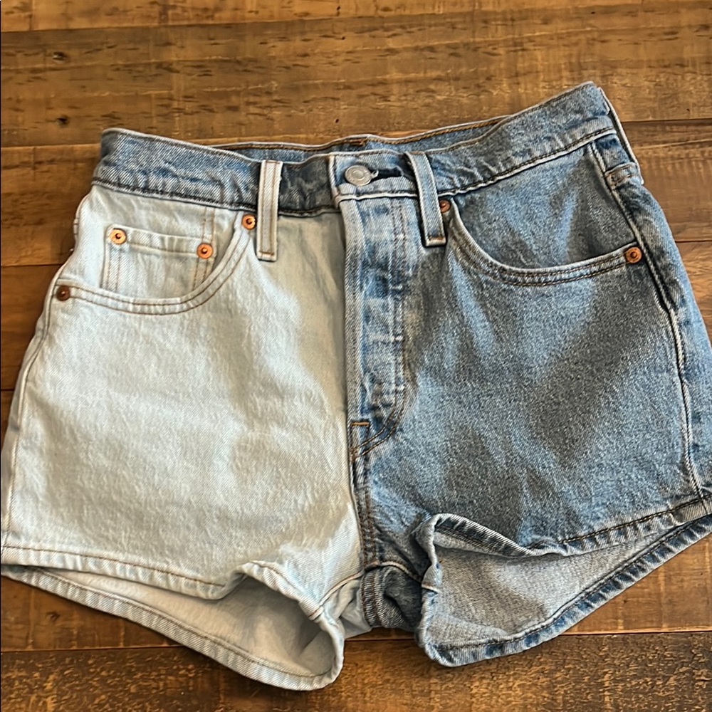 Two-Tone Denim Women's Shorts